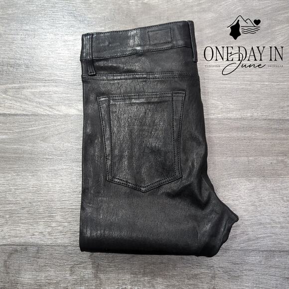 Adriano Goldschmied The Farrah Skinny Faux Leather High Rise Jeans Size 27 (4) - Picture 6 of 6